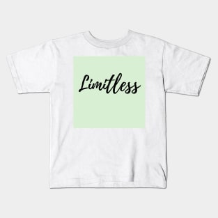 Limitless - Explore your Possibilities - Green background Kids T-Shirt